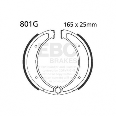 EBC Спирачни челюсти Grooved 801G
