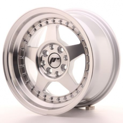 Japan Racing JR6 15x8 ET5 4x100/114 Machined Sil