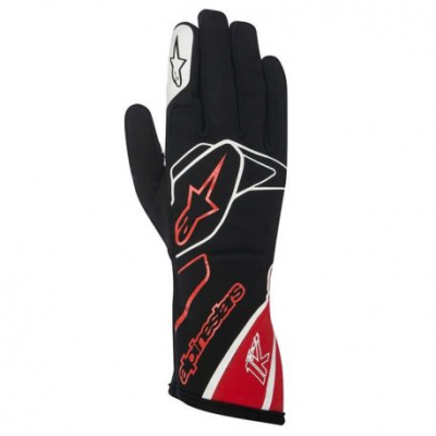 Alpinestars Tech 1 K gloves without FIA approval - black-white-red