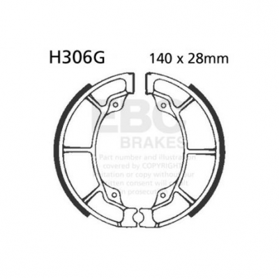 EBC Спирачни челюсти Grooved H306G