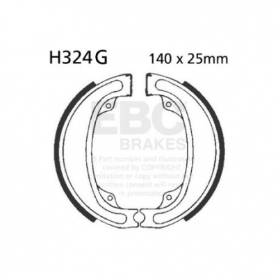 EBC Спирачни челюсти Grooved H324G