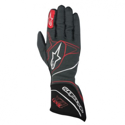 Състезателни ръкавици Alpinestars Tech 1ZX с FIA (външни шевове) червен