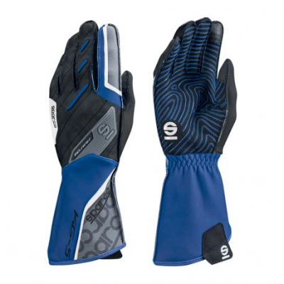 Състезателни ръкавици Sparco Motion KG-5 (външен шев) черен/blue