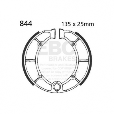 EBC Спирачни челюсти Grooved 844G