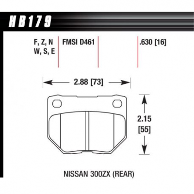 Задни накладки Hawk HB179W.630, Race, min-max 37°C-650°C