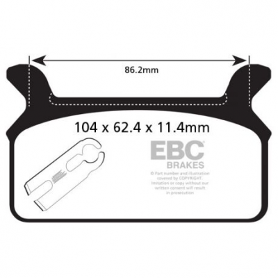 EBC Спирачни накладки FA201