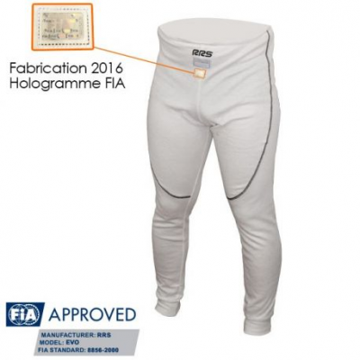 RRS панталони с FIA одобрение,бял 100% номекс