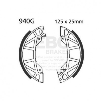 EBC Спирачни челюсти Grooved 940G
