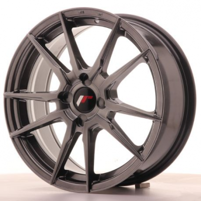 Japan Racing JR21 17x7 ET25-40 4H Blank Hyper Black