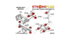 Тампон на задна надлъжна долна щанга polyurethane Strongflex комплект SPORT