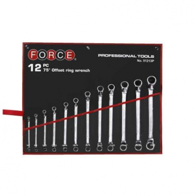 FORCE 12 piece wrench set - bent 75 °
