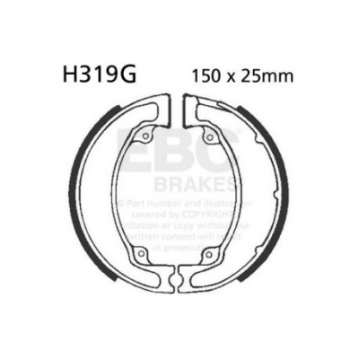EBC Спирачни челюсти Grooved H319G