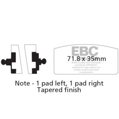 EBC Спирачни накладки Semi-Sintered FA022V