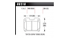 Задни накладки Hawk HB216E.590, Race, min-max 37°C-300°C
