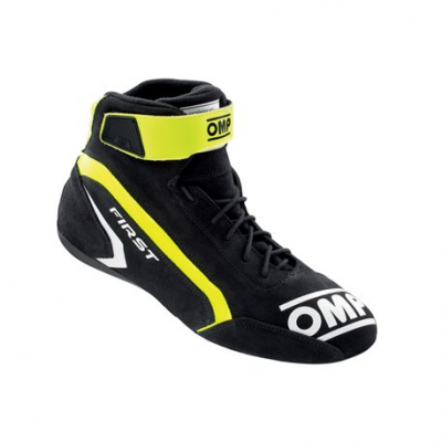 FIA състезателени обувки OMP FIRST antracite/yellow