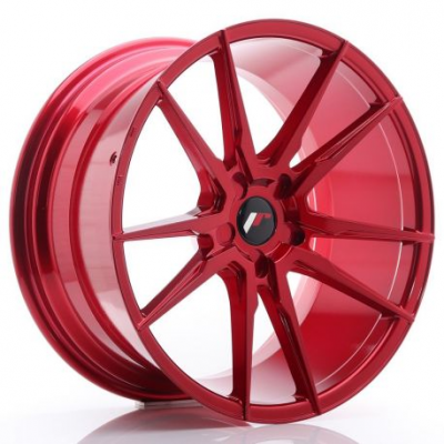 JR Wheels JR21 20x10 ET20-40 5H BLANK Platinum Red