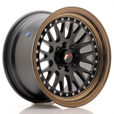 JR Wheels JR10 15x8 ET20 4x100/108 Matt Black Bronze Lip