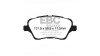 Предни спирачни накладки EBC Yellowstuff Street + Track DP42149R