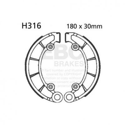 EBC Спирачни челюсти Organic H316