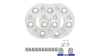 Комплект от 2бр фланци (болтове) за Jaguar XF X260 - 22mm, 5x108, 63,4