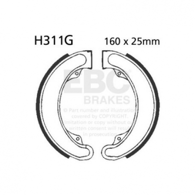 EBC Спирачни челюсти Grooved H311G