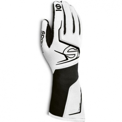 Състезателни ръкавици Sparco Tide 2020 с FIA (външни шевове) бял