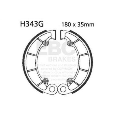 EBC Спирачни челюсти Grooved H343G