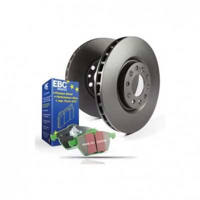 Преден комплект EBC PD01KF839 - Спирачни дискове Premium OE + накладки Greenstuff