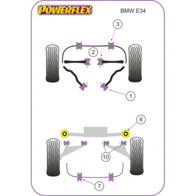 Powerflex Tампон за заден мост BMW E34 5 Series (1988 - 1996)