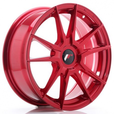 JR Wheels JR21 17x7 ET35-40 Blank Platinum Red