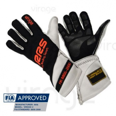Състезателни ръкавици RRS Virage 2 FIA (външни шевове) оранжев