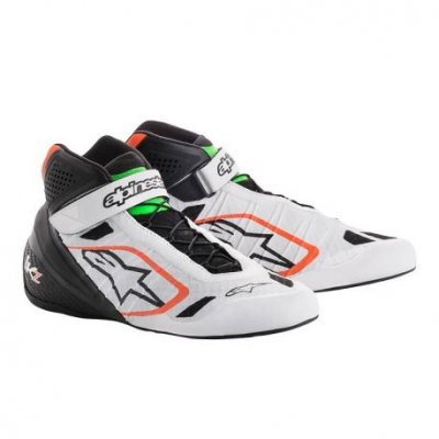 Races Shoes ALPINESTARS Tech-1 KZ - White/Black/Orange