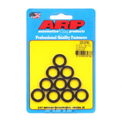 ARP фаска шайба M12 ID 0.750 OD черна 10 Pack