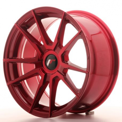 Japan Racing JR21 17x8 ET25-35 Blank Platinium Red