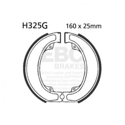 EBC Спирачни челюсти Grooved H325G