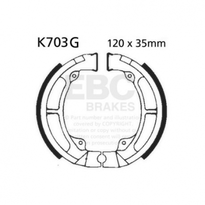 EBC Спирачни челюсти Grooved K703G